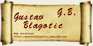 Gustav Blagotić vizit kartica
